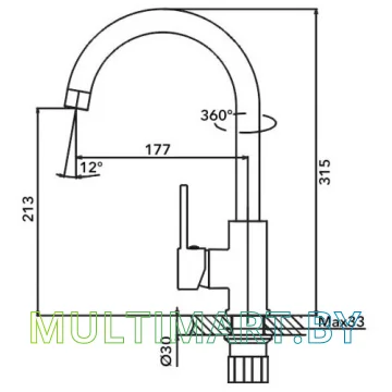 Смеситель AV Engineering AVHOP4-B996 картинка 2